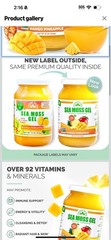 Ausreson Sea Moss Gel Mango Pineapple 10 oz (454g) Dietary Supplement