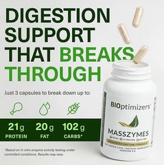 BIOptimizers MassZymes Digestive Enzymes 120 Caps New Sealed EXP 09/2027