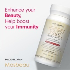 MOSBEAU Placenta White Advanced Supplement 120 Tablets / 650mg – USA seller