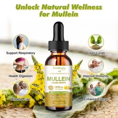 Mullein Drops for Lungs – Lung Detox for Smokers & Lung Cleanse Liquid 2oz