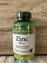 NATURES BOUNTY ZINC 50mg 400 ct Tablets Supports SYSTEM FUNCTION Immune Health