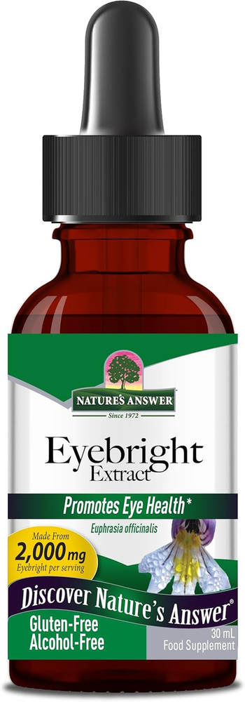 Nature’s Answer Eyebright Herb | Supports Healthy Eyes & Vision | Non-GMO | Alco