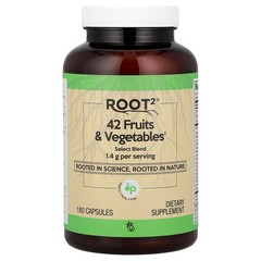 2 X Vitacost, Root2�, 42 Fruits & Vegetables, 180 Capsules