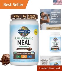 Meal Replacement Shakes, Raw Organic, Chocolate Protein Powder with Plant Base