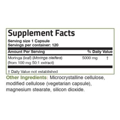 Bronson Moringa 5000 mg High Potency Superfood Antioxidant, 120 Vegi Capsules