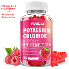 Potassium Gummies, Chloride Gummies 1200mg for 60 Count (Pack of 1)