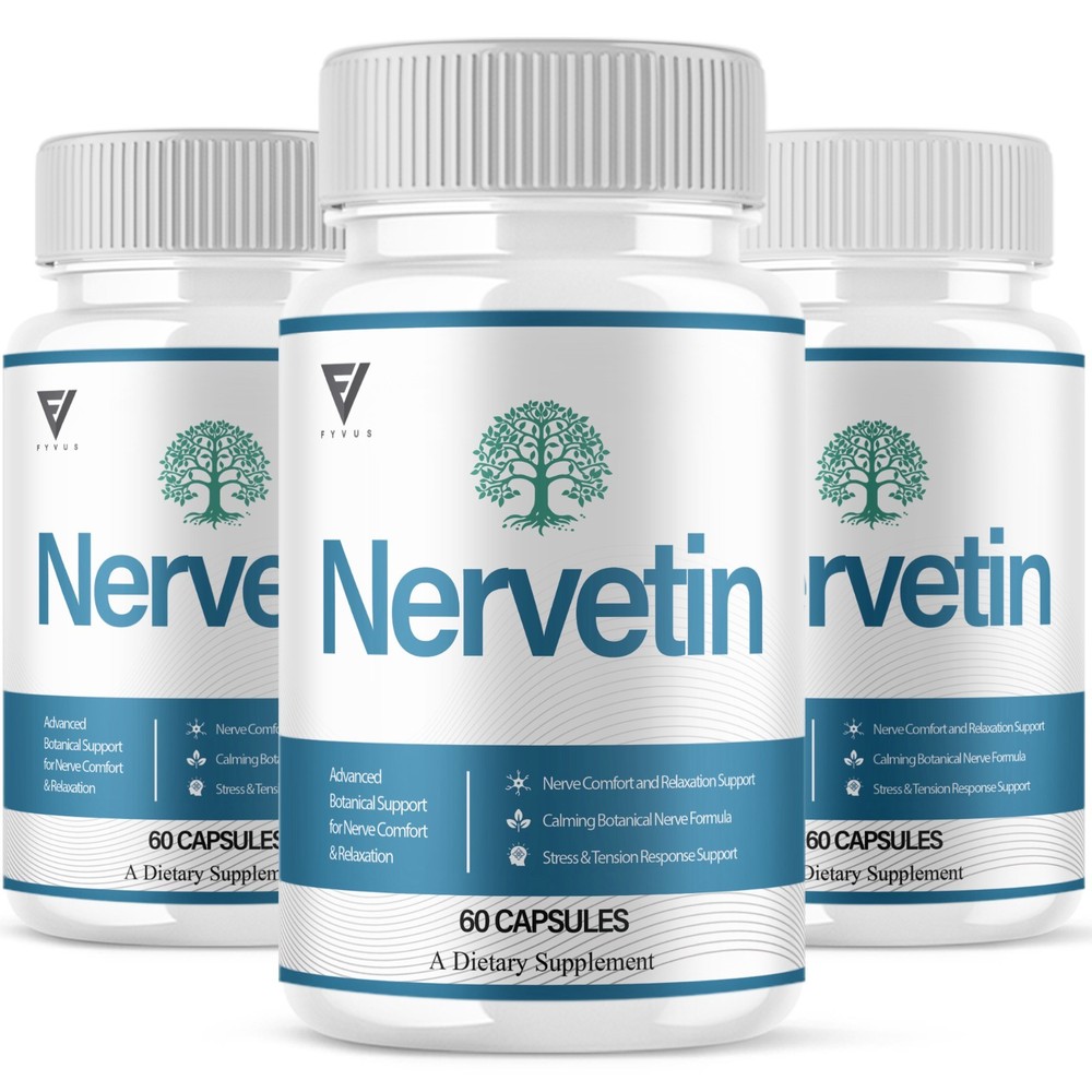 (3 Pack) Nervetin Nootropic Supplement, Nervetin Maximum Strength (180 Capsules)