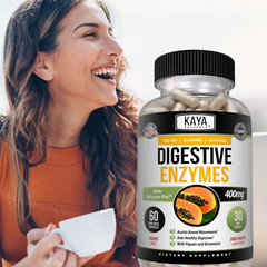 (2 Pack) Digestive Enzymes w/ Prebiotic & Probiotics, Gas, Constipation & Bloat