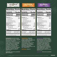 Organic Plant Based Protein Bars – 6 Flavor Variety Pack – 12 Count, 1.9oz Bars