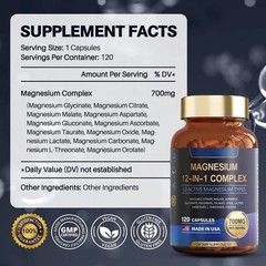 Support Magnesium 12 in 1 Complex 700mg – Glycinate Citrate Malate Taurate Daily