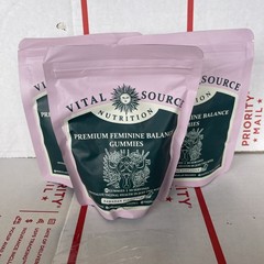 3 X – Vital Source Nutrition Premium Feminine Balance Gummies 60 Each Pineapple