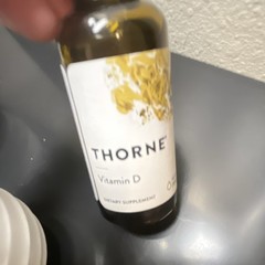Thorne Vitamin D Liquid Vitamin Dietary Supplement Bottle Unisex Adult