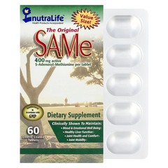 2 X NutraLife, SAMe, 400 mg, 60 Enteric Coated Tablets