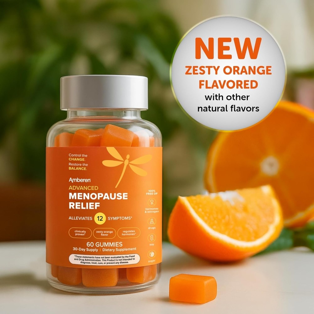 2 Pack Amberen Menopause Relief Gummies – Hot Flashes, Hormone Balance