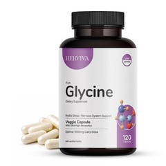 Glycine Supplement 1000 mg per Serving (2 Capsules) 120 Vegan Capsules