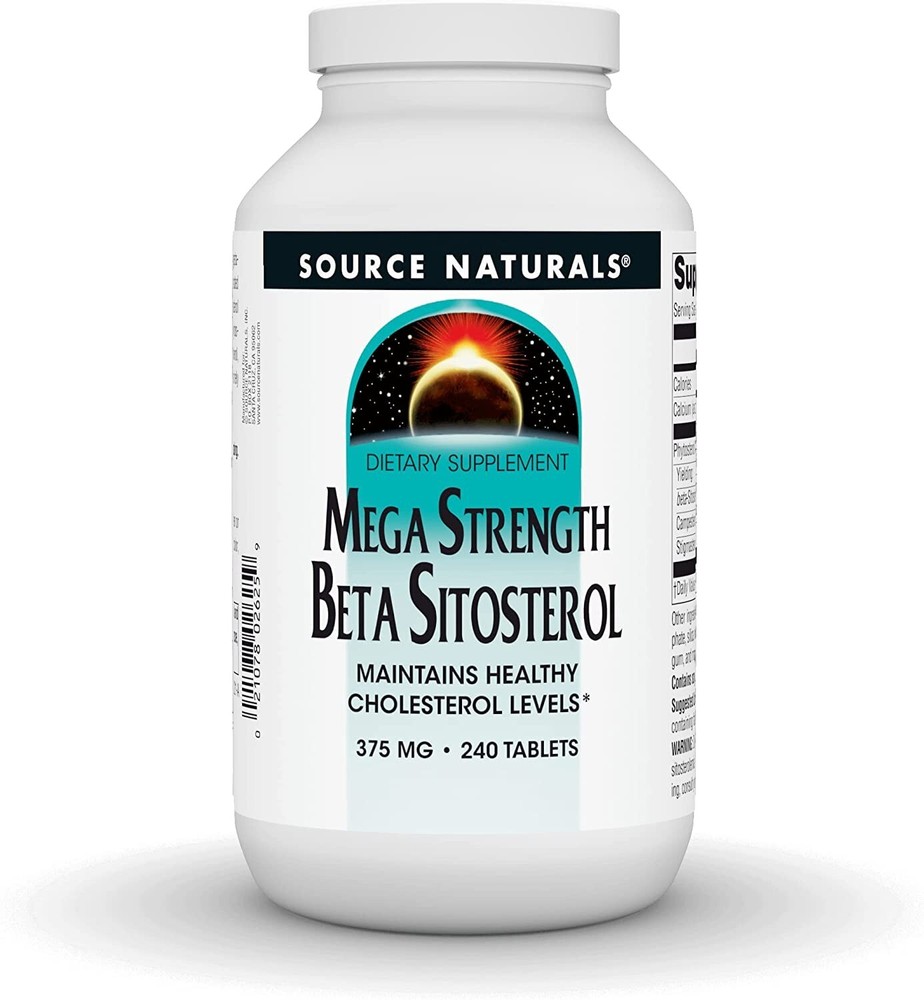 Source Naturals, Mega Strength Beta Sitosterol, plant sourced, 375 mg-240 Tab.