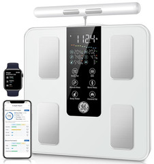 GE Smart Scale for Body Weight: 8-Electrode Digital Bathroom Scale for Weight Fa