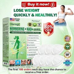 Pureluxo Moringa Berberine NAD+ Weight Loss Patches Advanced Nano Microneedle
