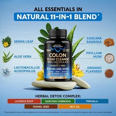 Colon Cleanse – 15 Day Cleanse for Women & Men – Senna | Cascara