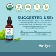 MARYRUTH’S Kids Focus & Attention Drops | USDA Organic Drops