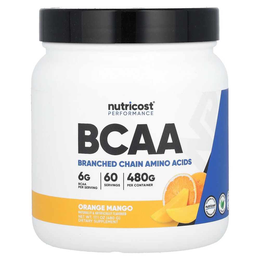 2 X Nutricost, Performance, BCAA, Orange Mango, 17.1 oz (480 g)