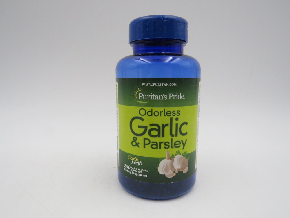 Puritan’s Pride Odorless Garlic & Parsley 500mg/100mg-250 Rapid Release Softgels