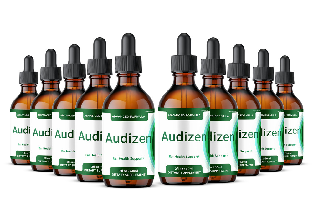 AudiZen Liquid Drops, All Natural Hearing and Ear Health Supplement (10 Pack)