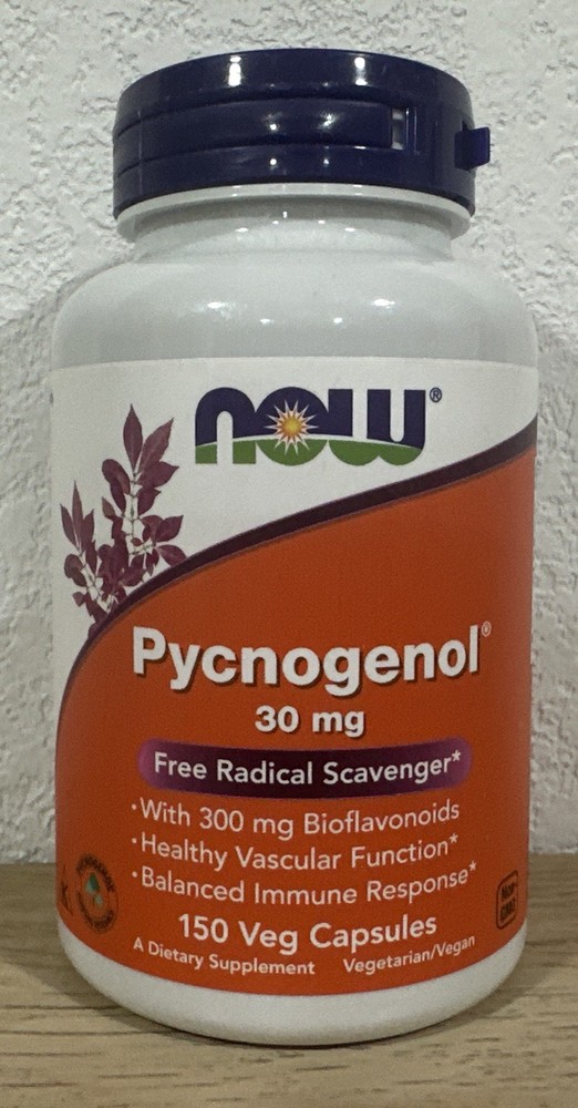 NOW FOODS Pycnogenol 30 mg 150 Veg Capsules Exp Date 09/2027