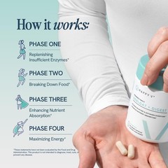 Happy V Debloat + Digest – Digestive Enzymes for Women to Support Bloating, G…