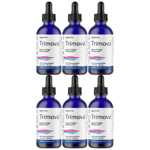 Trimova Drops Supplement, Formula for Weight Management-2floz | 60ml, 6 Bottles