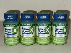 (4) bottles Nature’s Truth Bean Digest tablets vegan July 2027