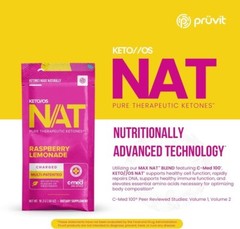 PRUVIT Keto OS NAT RASPBERRY LEMONADE CAFFEINE FREE 20 Pack Sealed Free Ship