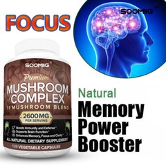 Organic Mushroom Complex Supplement with Lions Mane 30/60/120Capsules