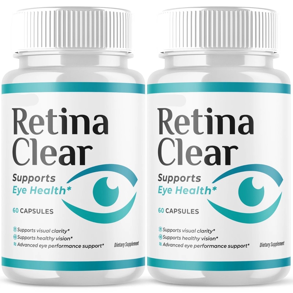 improved (2 Pack) Eye Clear caps, RetinaClear Retina Health Support (120 caps)