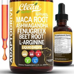 Clean Nutra Organic Maca Root Liquid Drops with Ashwagandha,Fenugreek, Beet Root