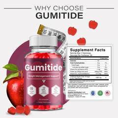 (2 Pack) Gumitide Weight Management Gummies, Gumitide Supplement (120 Gummies)