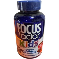Focus Factor Kids Extra Strength 120 Tablets Berry Blast Exp 05/2028