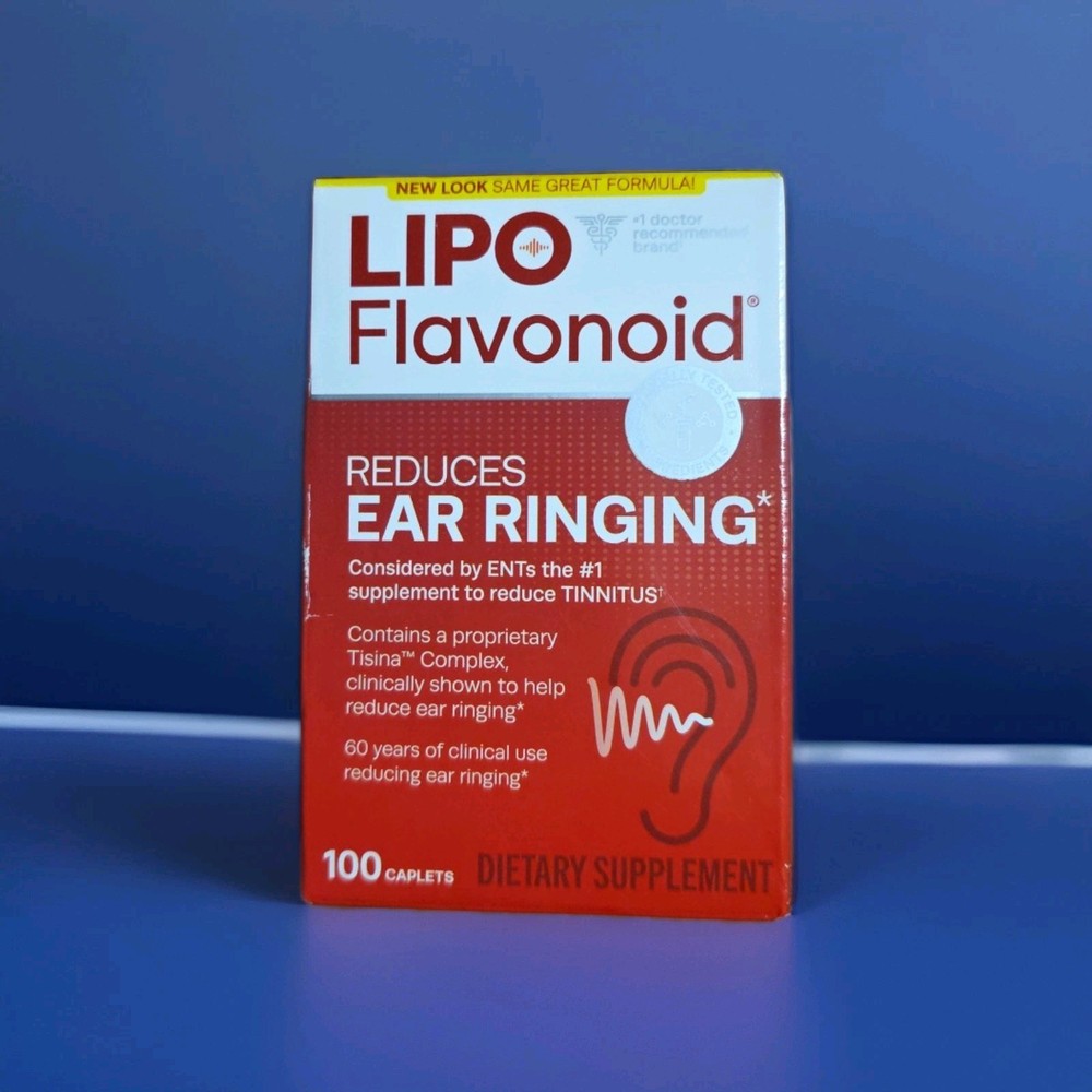Lipo Flavonoid Plus Ear Ringing Dietary Supplement Caplets 1,000 mg 100 Count