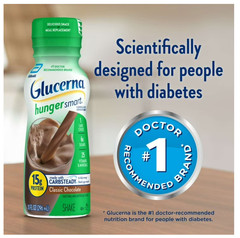 2 pack Glucerna Hunger Smart Care Shake, Classic Chocolate, 10 Fl Oz, 1