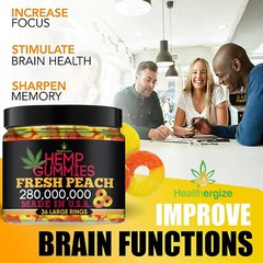 Natural Gummies Peach-Calm, Sleep, Stress, Anxiety, Pain, Muscle, Relax-USA MADE