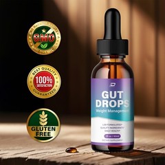 (5 Pack) Gut Drops – GutDrops Extra Strength All Natural Healthy Levels Support