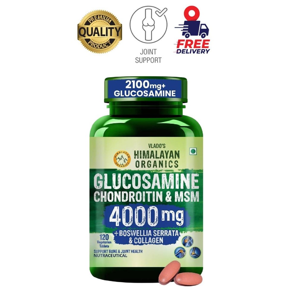 H.imalayan Organics Glucosamine MSM Joint Support 120 Tabs
