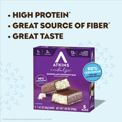 Atkins Endulge Chocolate Coconut Bars 5 Pack