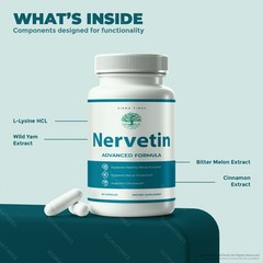 Nervetin Capsules, Daily Supplement for Nerve Support, Relaxation & Comfort -5pk