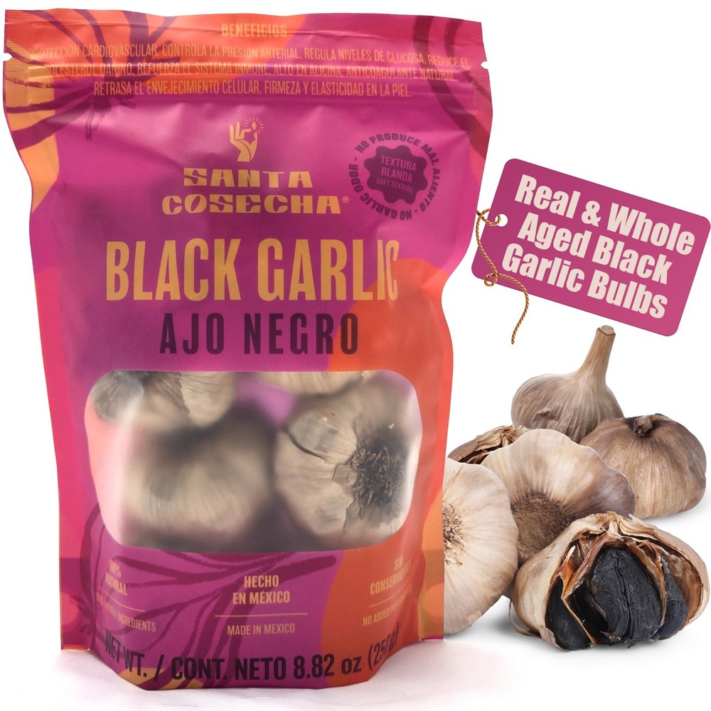 Aged Black Garlic Bulbs 100% Real and Whole Premium Quality Ready to Eat Garlic