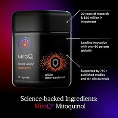 MitoQ + Curcumin 180 Capsules Cellular Dietary Supplement Exp 04 / 2027