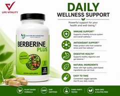 Berberine Plus 1200mg Per Serving -120 Veggie Capsules Royal Jelly Supports