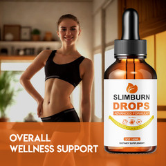 (5 Pack) SlimBurn Drops For Weight Loss, Slim Burn Liquid Supplement Fat Burner