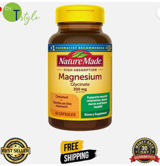 Nature Made 60ct Magnesium Supplement for Muscle 200mg Helps Relax The Body NEW