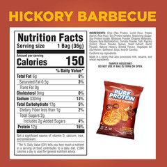 Pure Protein Popped Crisps Hickory Barbecue High Protein Snack 12g Protein 12 Ct